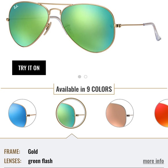 Green flash ray bans - Picture 1 of 2